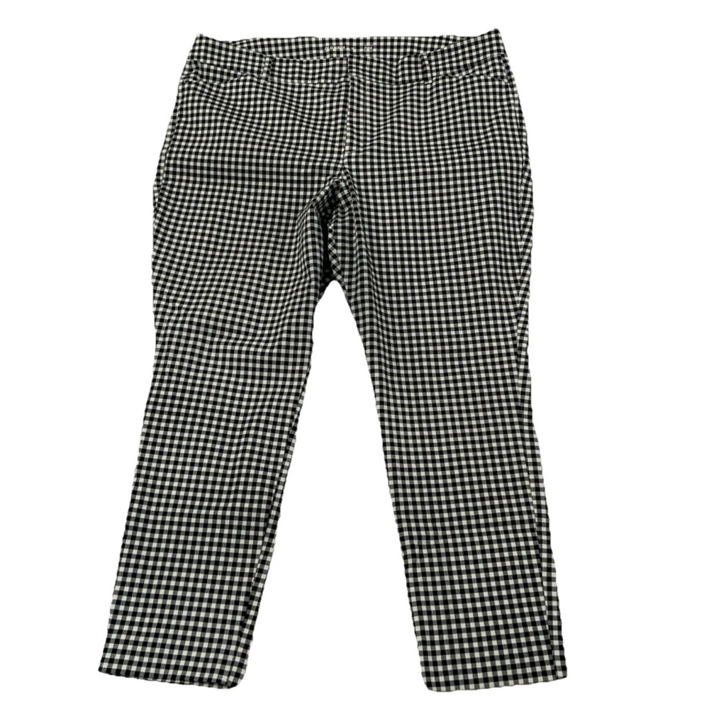 Old Navy Black & White Gingham Cropped Pants